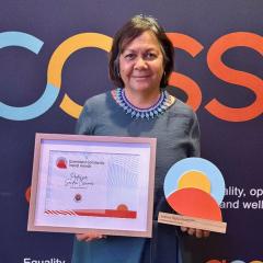 Human Rights Award winner, Adjunct Professor Sandra Creamer AM.