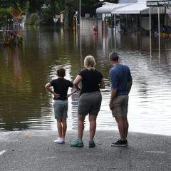 Flood waters